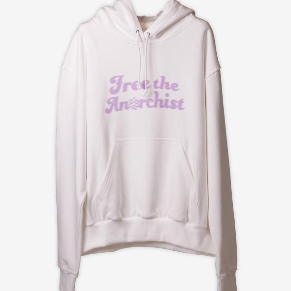 FREE THE ANARCHIST HOODIE WHITE